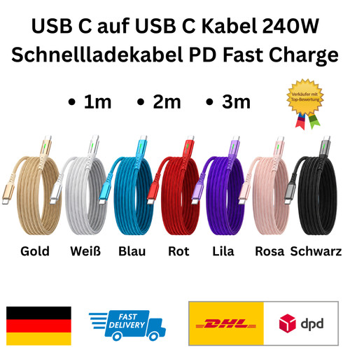 Usb auf ladekabel 240w - usb,